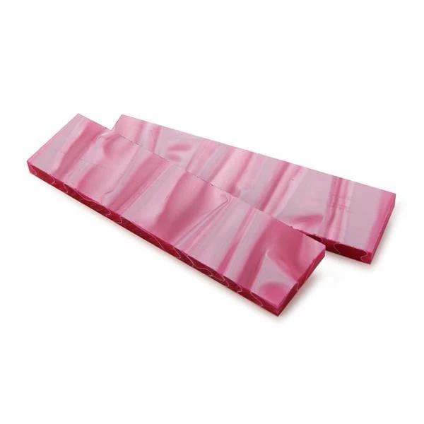 Acrylic Knife Scales - 3/8" x 1-1/2" x 6" - Pink Pearl - Pair
